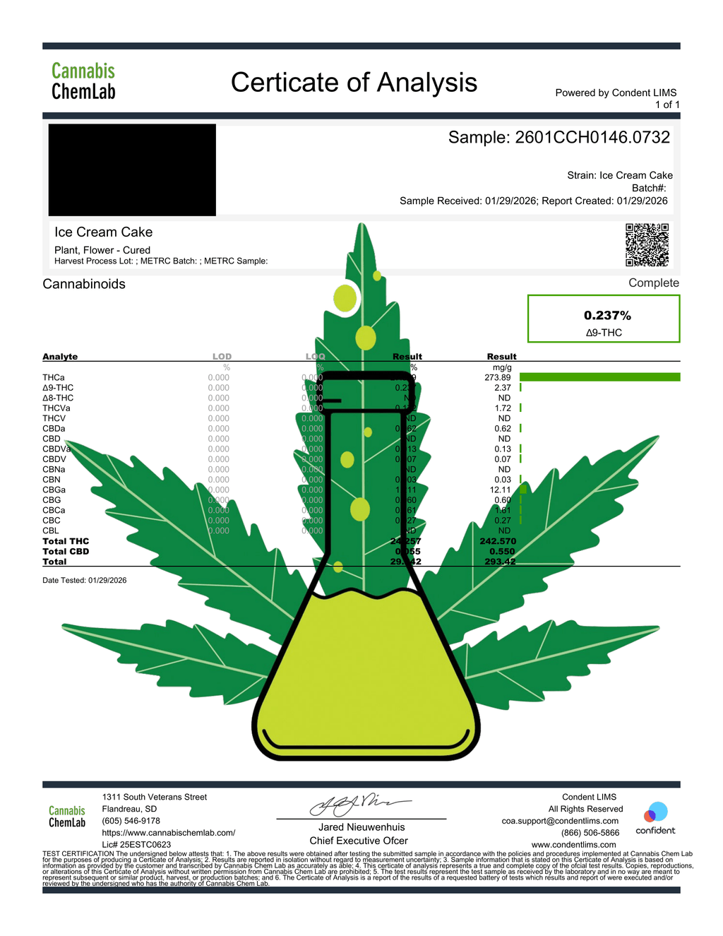 THCA FLOWERS - ICE CREAM CAKE 24% (MEDICAL GRADE)