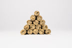 Pyramid of THCa pre rolls on a white background