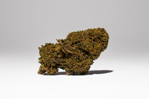 Clump of cannabis on a white background